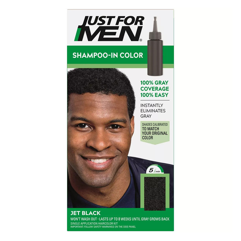 Just For Men Shampoo-In Hair Color, Natural Jet Black - Kit